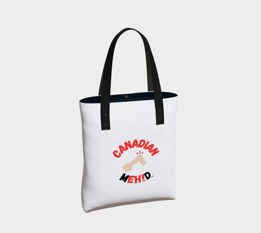 Market tote, poly canvas lined - elbows up