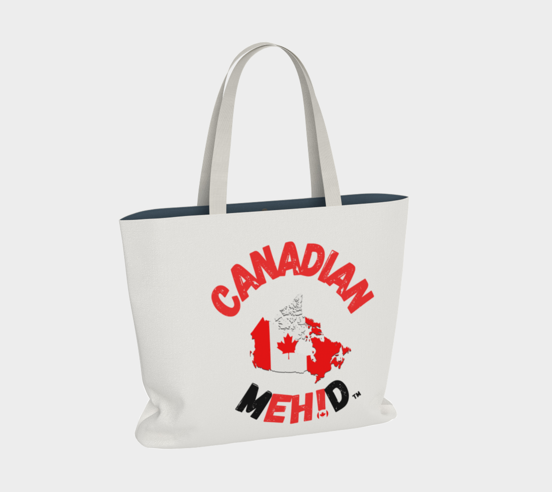 Large Basic tote, poly canvas lined - Canada Map