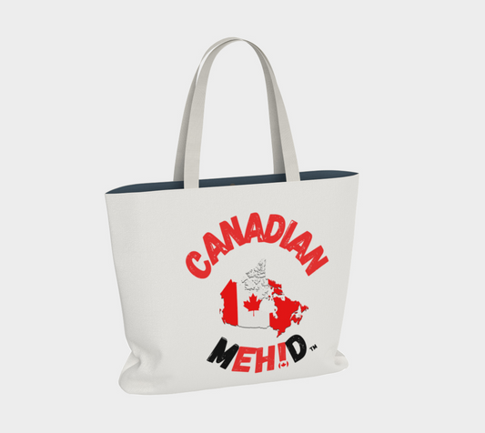 Large Basic tote, poly canvas lined - Canada Map
