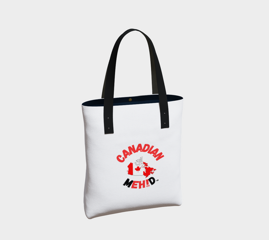 Market tote, poly canvas lined - Canada map