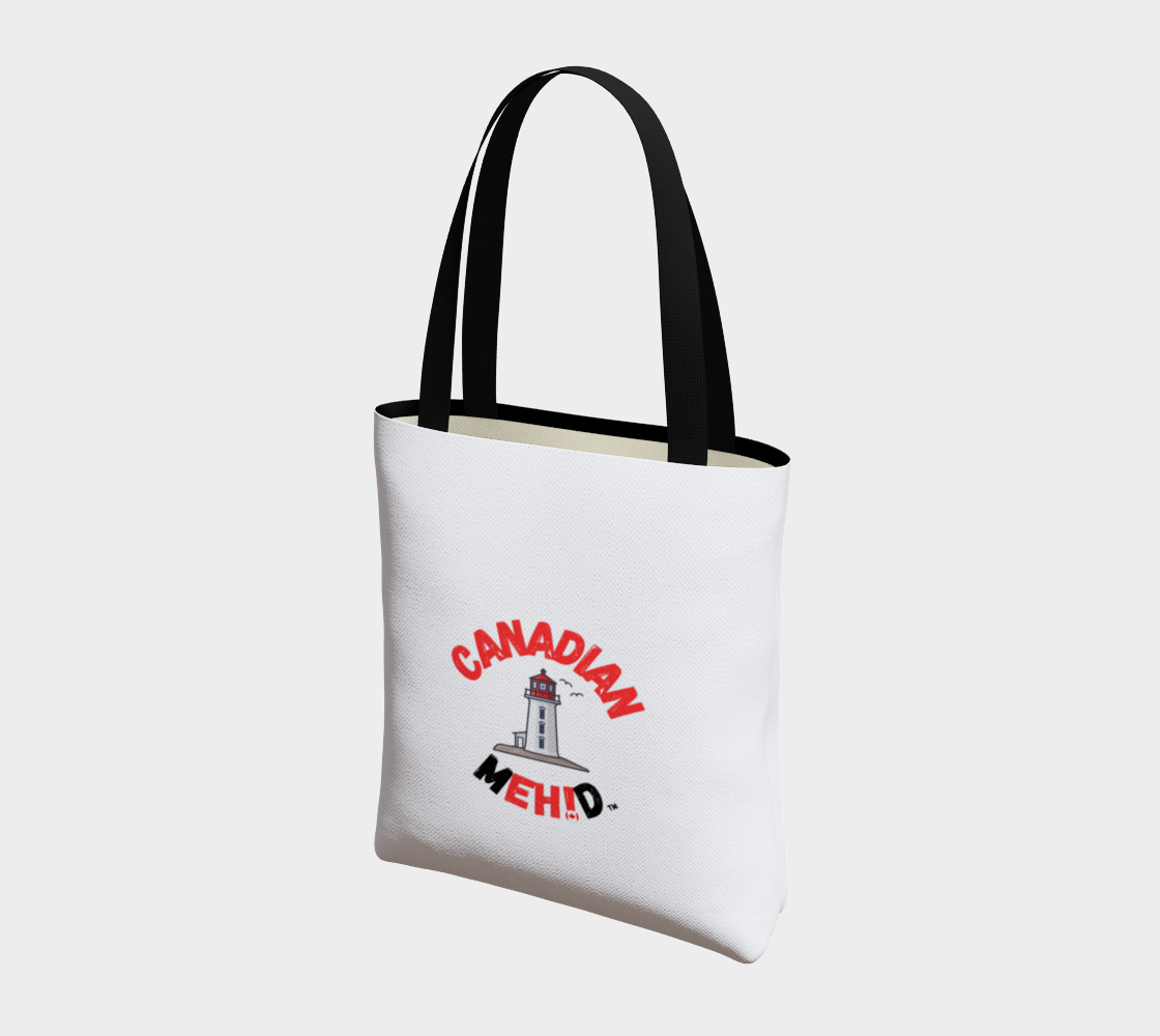 Market tote, poly canvas lined - Peggy's Cove
