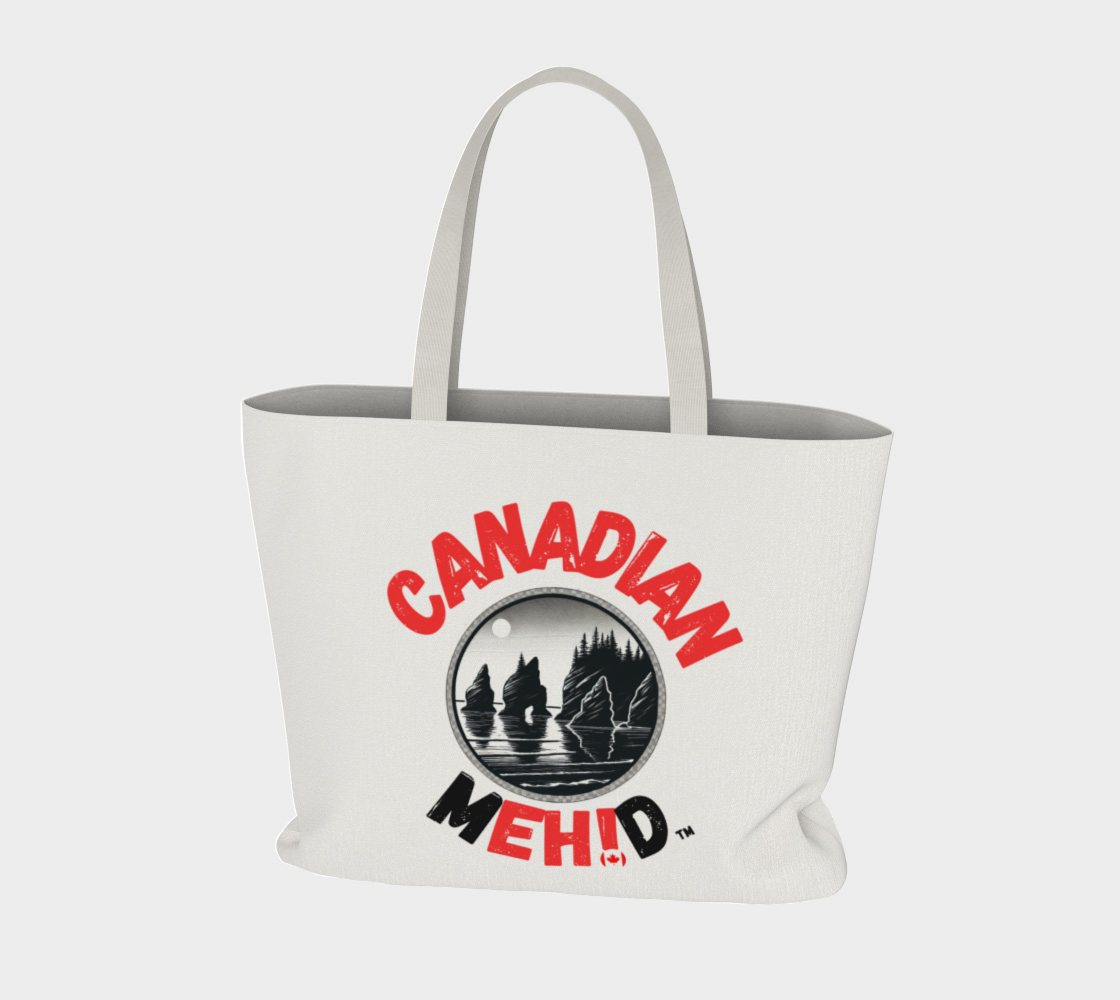 Large Basic tote, poly canvas lined - Bay of Fundy