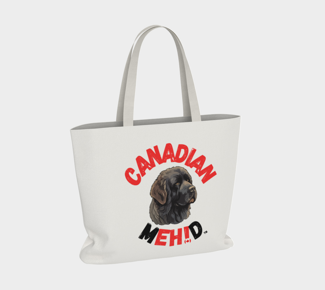 Large Basic tote, poly canvas lined - Newfoundland dog