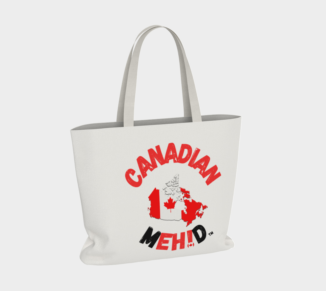 Large Basic tote, poly canvas lined - Canada Map