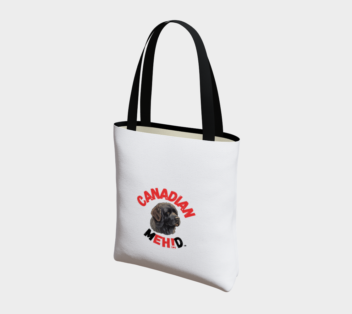 Market tote, poly canvas lined - Newfoundland dog