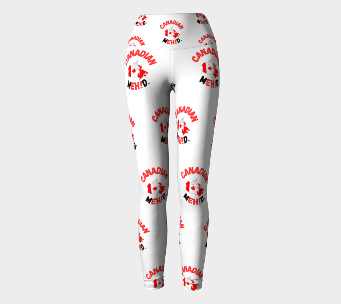 ALL OVER PRINT YOGA LEGGINGS - Canada map