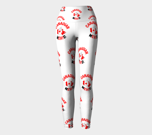 ALL OVER PRINT YOGA LEGGINGS - Canada map