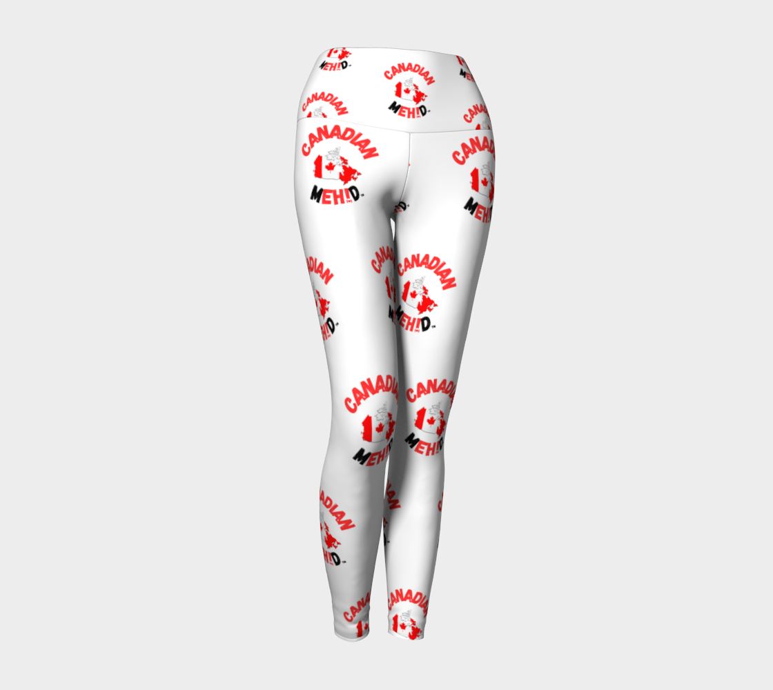 ALL OVER PRINT YOGA LEGGINGS - Canada map