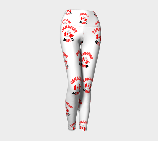 ALL OVER PRINT YOGA LEGGINGS - Canada map