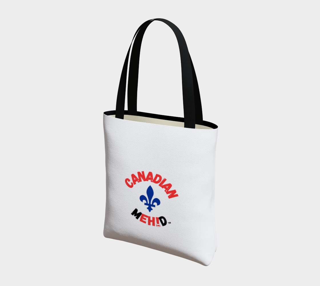 Market tote, poly canvas lined - Fleur de lis