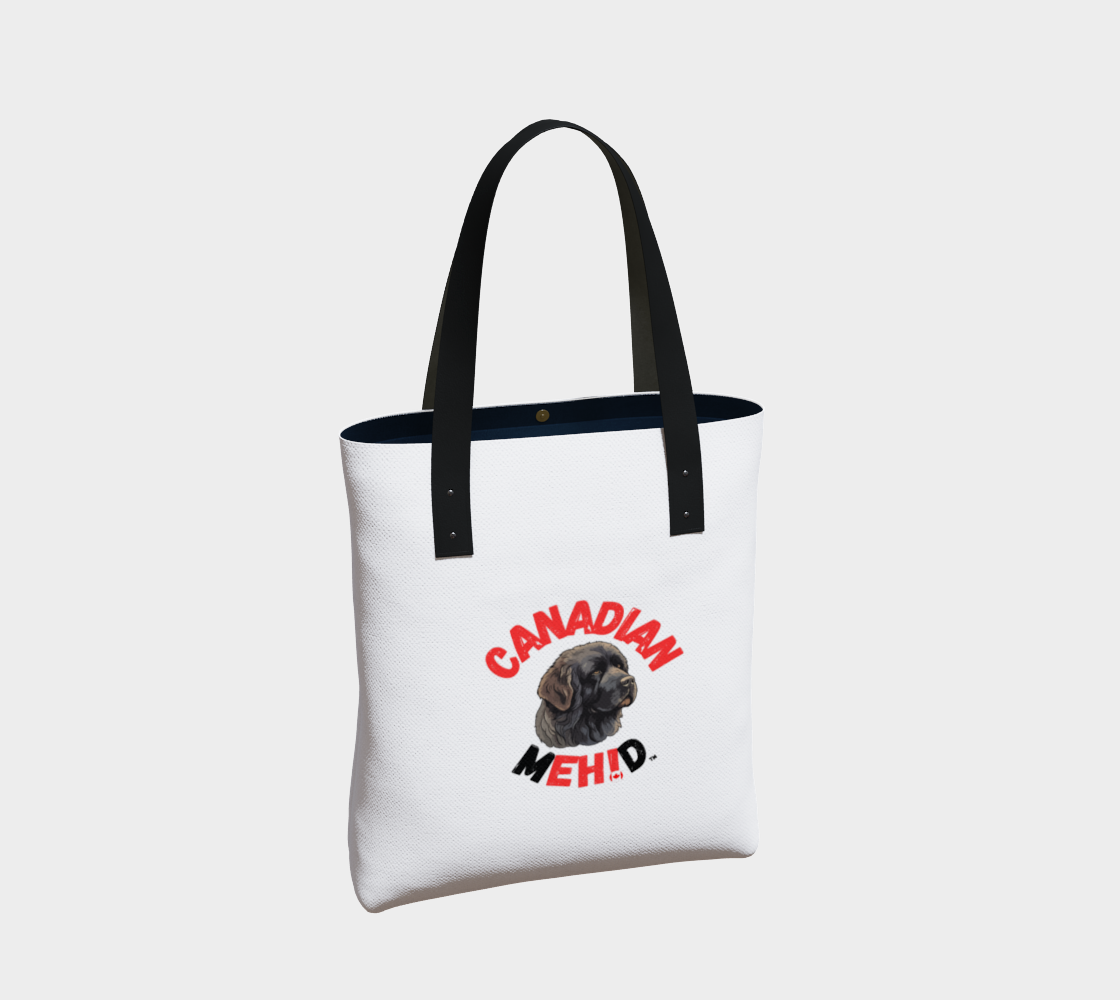 Market tote, poly canvas lined - Newfoundland dog