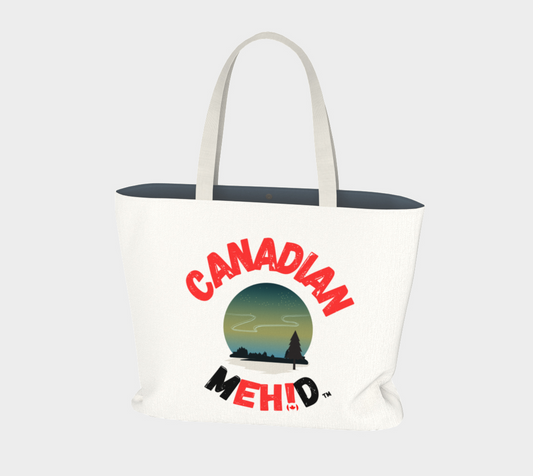 Large Basic tote, poly canvas lined - Northern lights