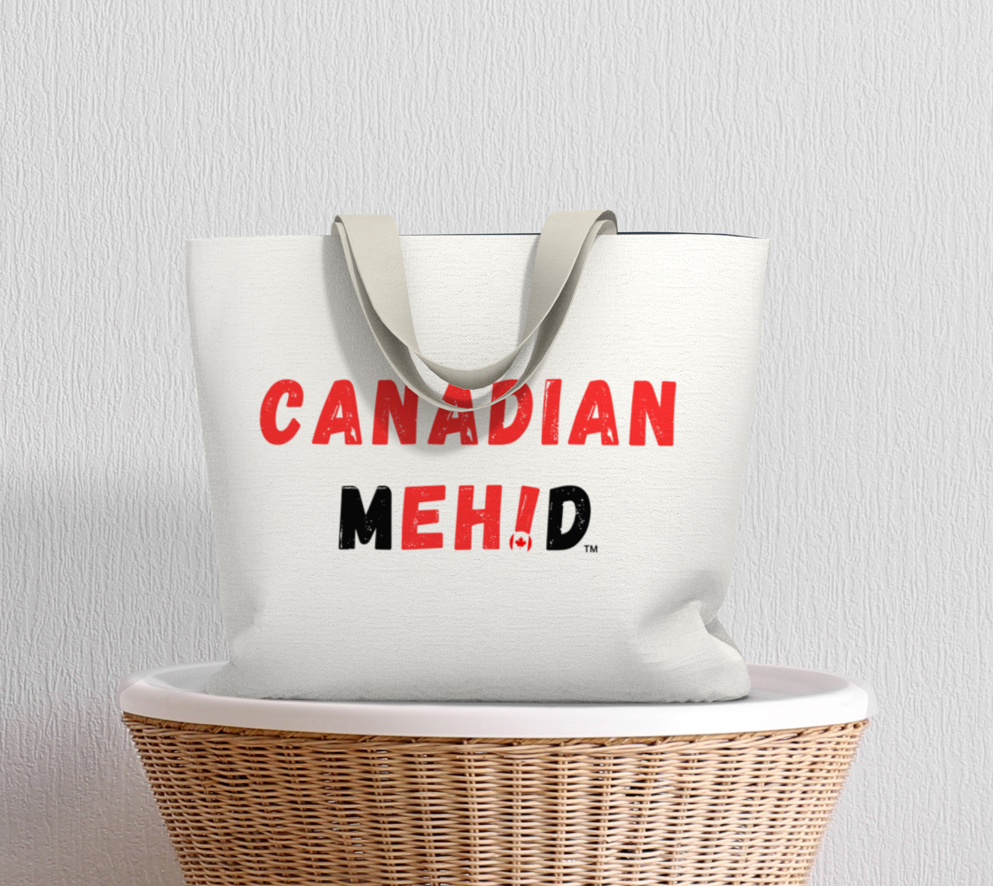 Large Basic tote, poly canvas lined - Canadian Meh!d