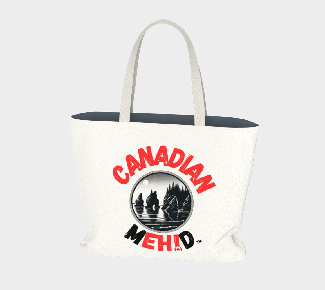 Large Basic tote, poly canvas lined - Bay of Fundy