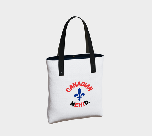 Market tote, poly canvas lined - Fleur de lis