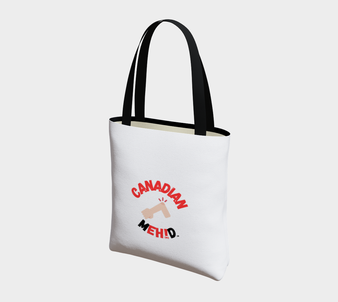 Market tote, poly canvas lined - elbows up