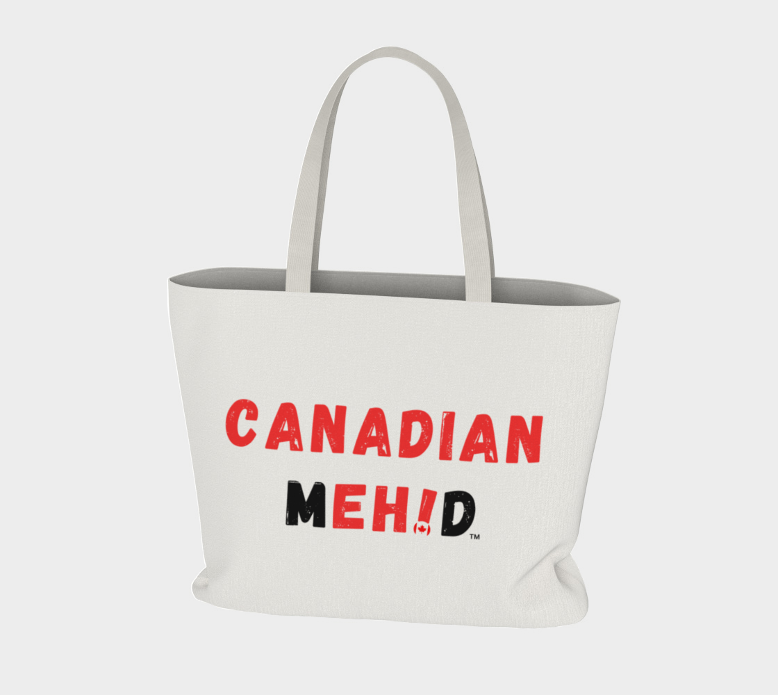 Large Basic tote, poly canvas lined - Canadian Meh!d