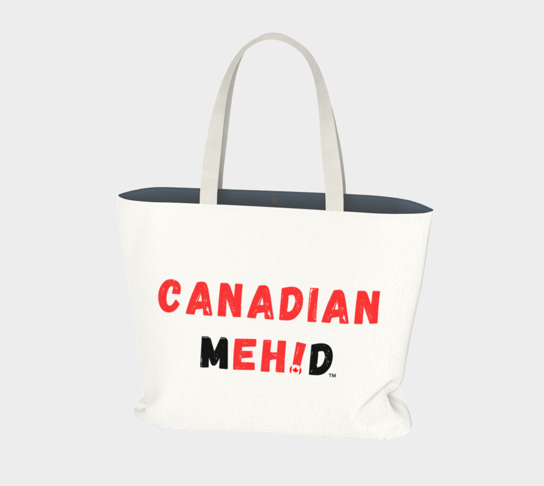 Large Basic tote, poly canvas lined - Canadian Meh!d