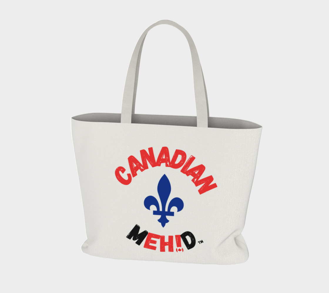 Large Basic tote, poly canvas lined - Fleur de lis