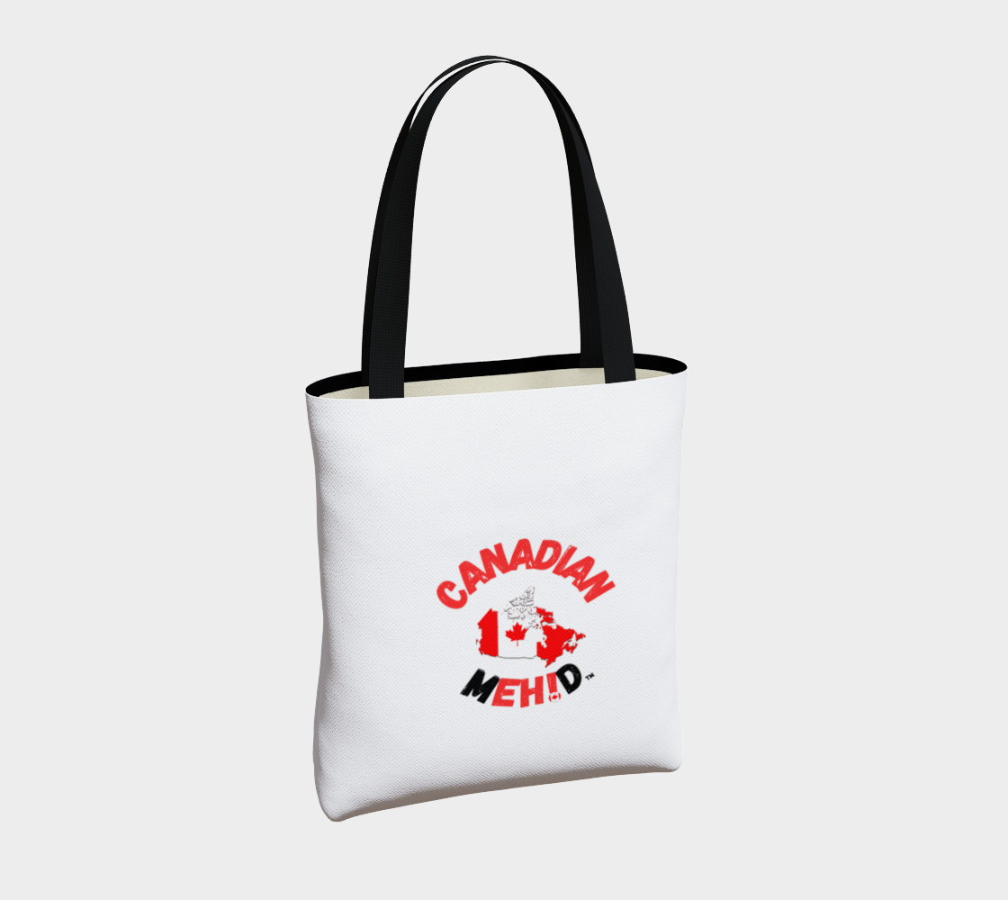 Market tote, poly canvas lined - Canada map