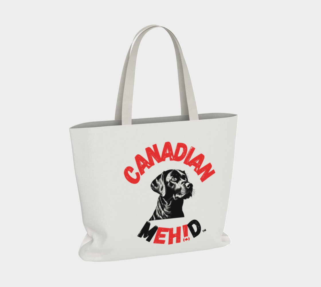Large Basic tote, poly canvas lined - Labrador retriever