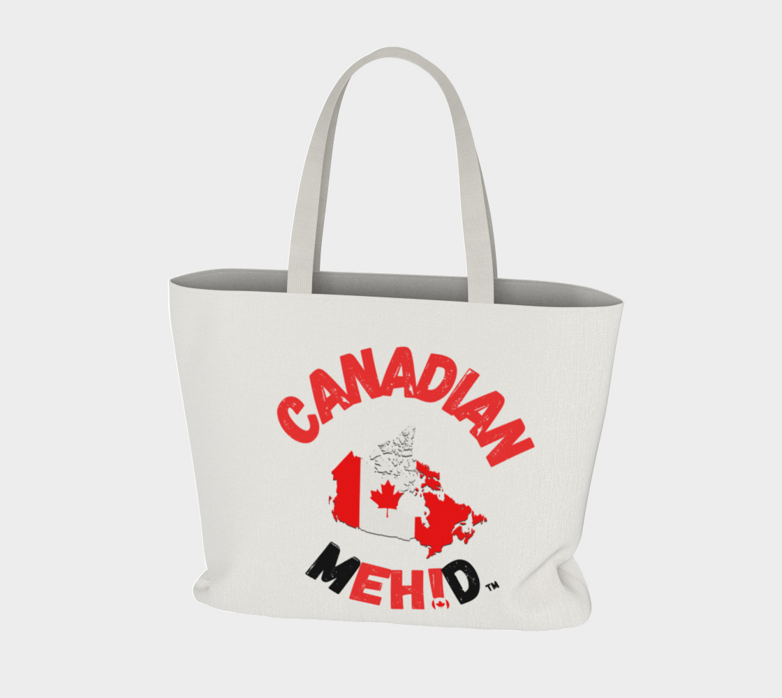 Large Basic tote, poly canvas lined - Canada Map