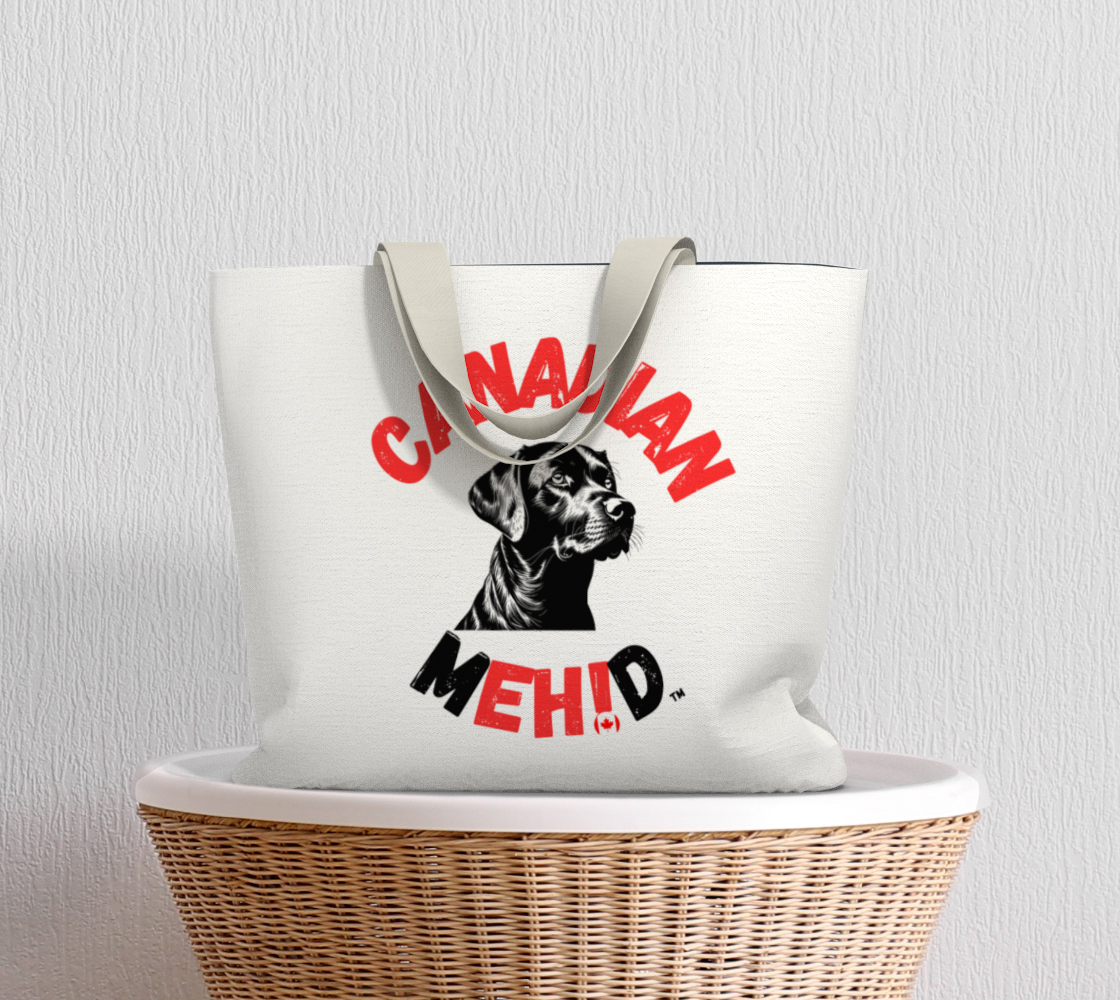Large Basic tote, poly canvas lined - Labrador retriever