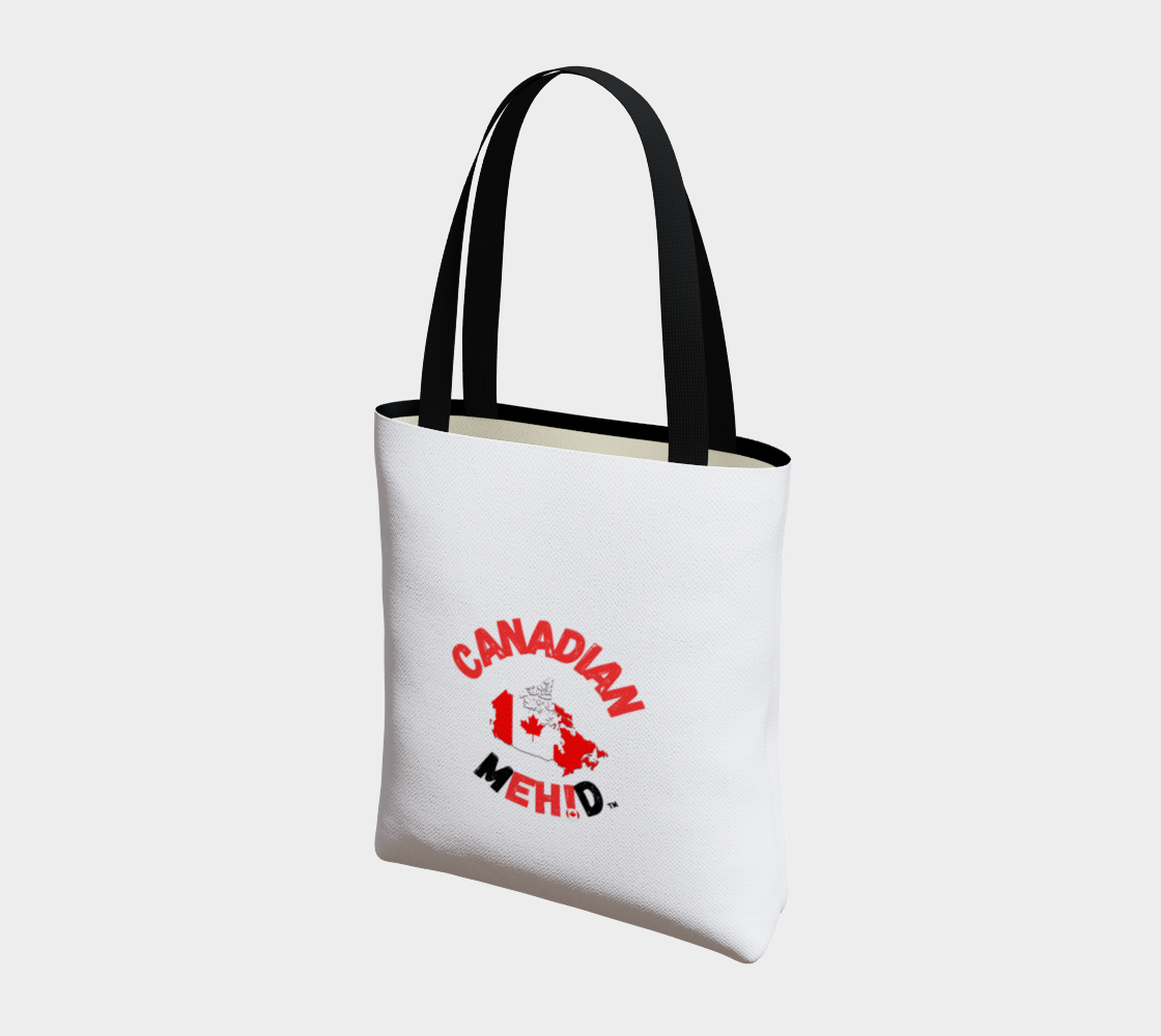 Market tote, poly canvas lined - Canada map