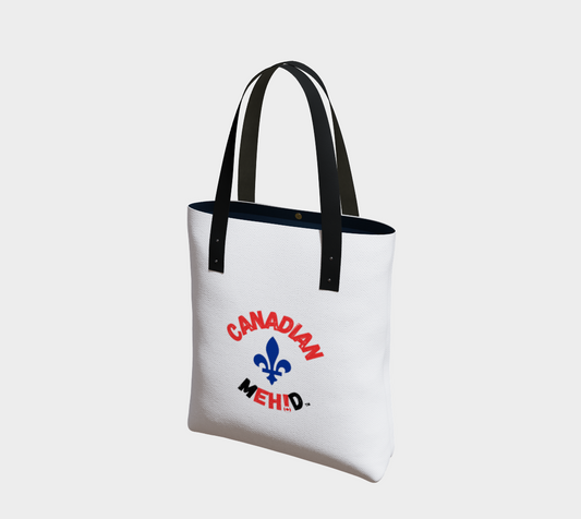 Market tote, poly canvas lined - Fleur de lis