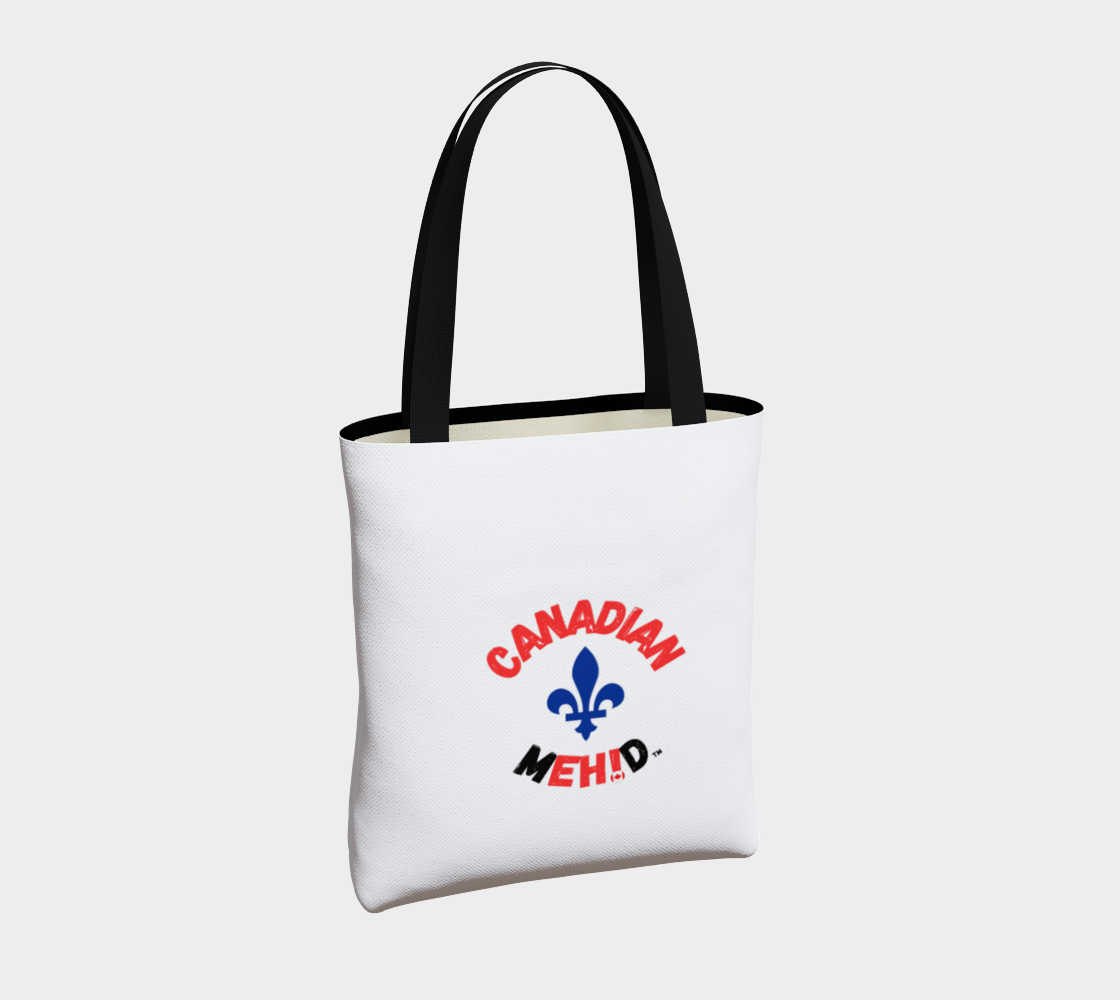 Market tote, poly canvas lined - Fleur de lis