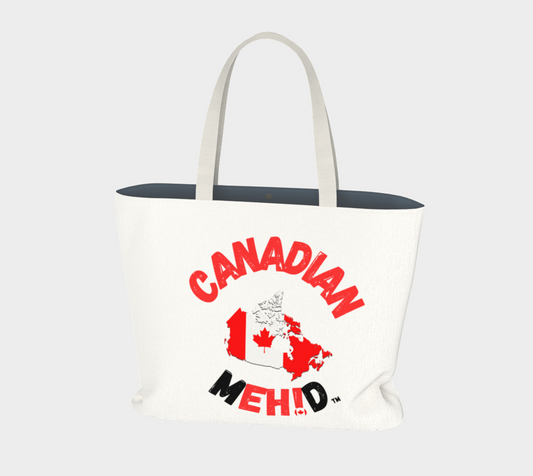 Large Basic tote, poly canvas lined - Canada Map