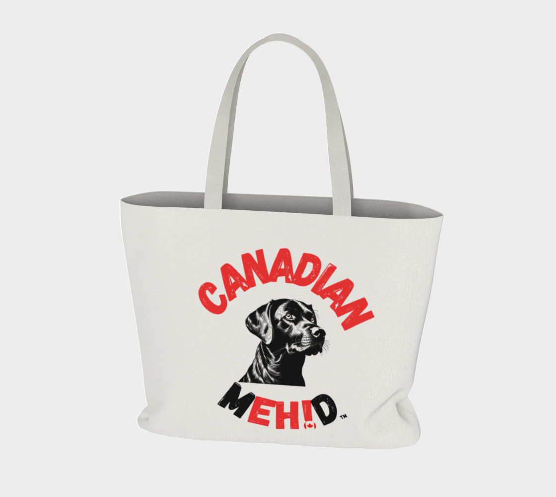 Large Basic tote, poly canvas lined - Labrador retriever