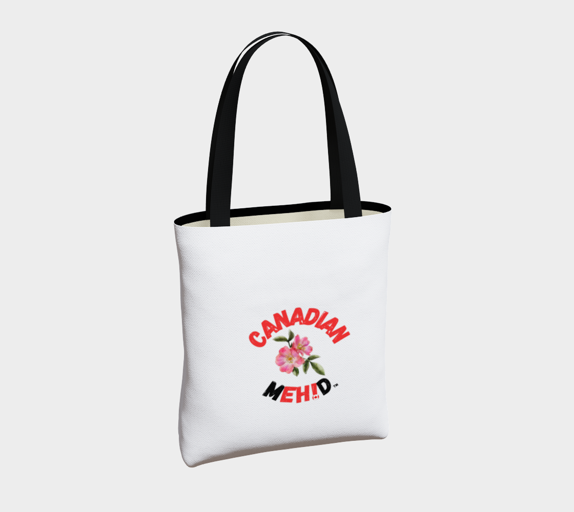 Market tote, poly canvas lined - Alberta wild rose