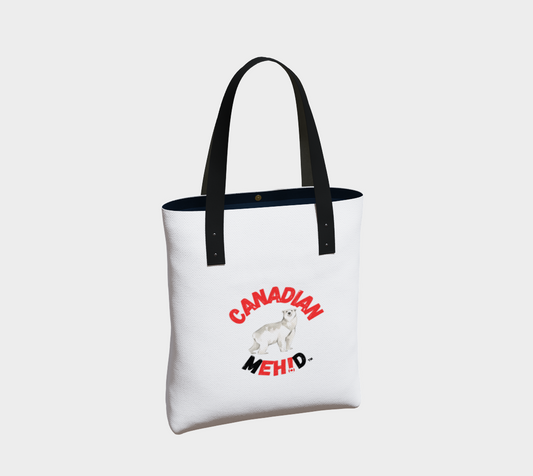 Market tote, poly canvas lined - Polar Bear