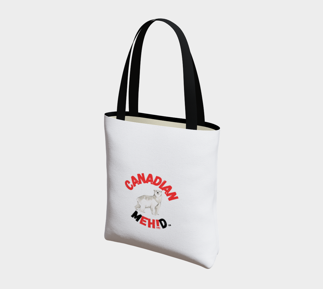 Market tote, poly canvas lined - Polar Bear