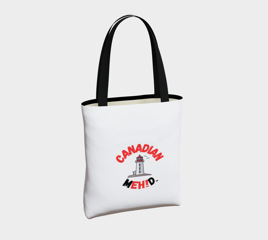 Market tote, poly canvas lined - Peggy's Cove